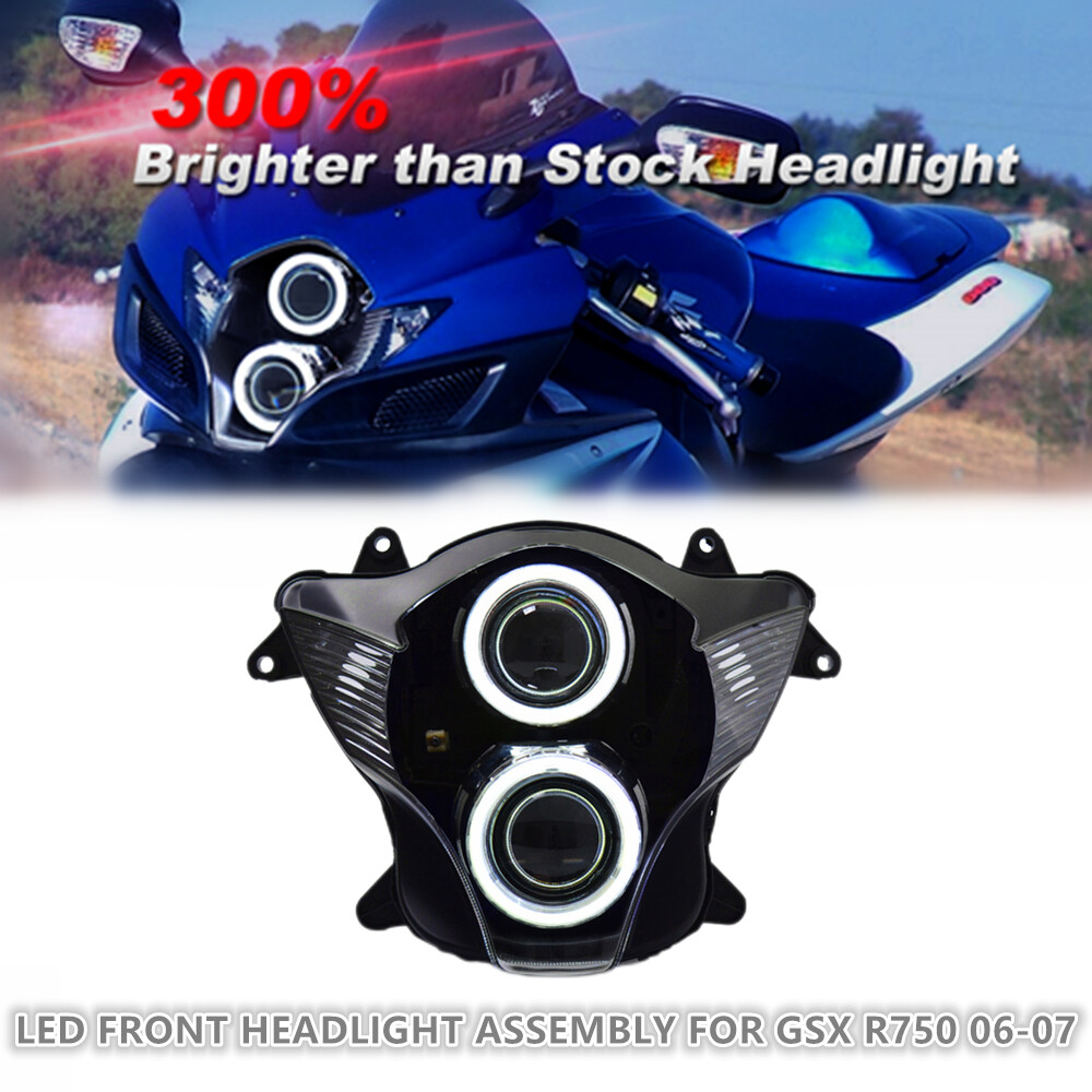 Genrics Front Headlight Assembly For Suzuki GSXR600 GSXR750 K6 2006-2007 – ABS Plastic, Direct Fit