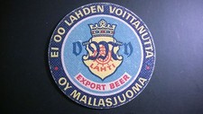Old Vintage Beer Mat Coaster "LAHTI" Export Beer Round RARE 4 "