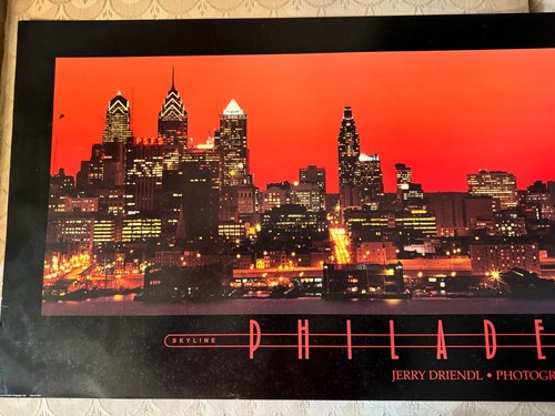 Jerry Driendl 1995 Philadelphia Skyline Art Print - 36 Inch x 14 Inch - Picture 9 of 13