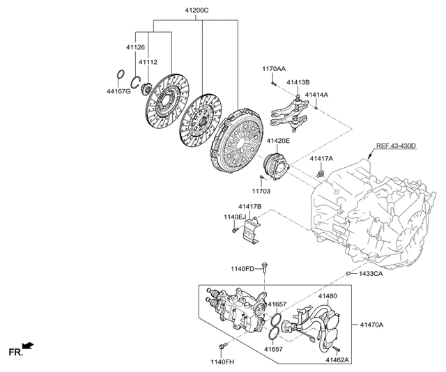 414702B010 Genuine Actuator Ass'yClutch Motor For Kia Niro Hybrid