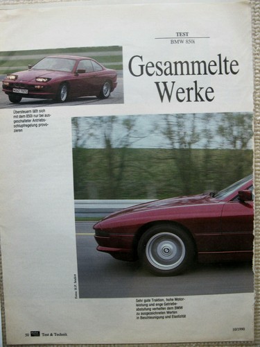 Testbericht BMW 850 i   Auto Motor & Sport