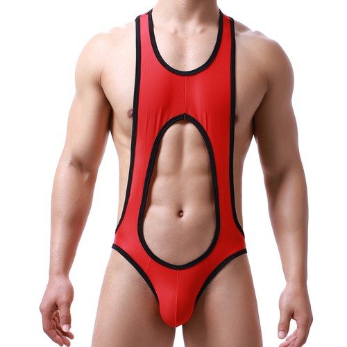 Herren Body Turnanzug Jockstrap Reizwäsche Wrestling Overall Dessous - Bild 21 von 23