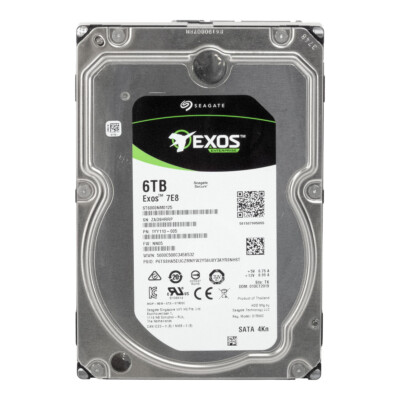 FESTPLATTE SEAGATE EXOS 7E8 ST6000NM0125 6TB 7.2K 256MB SATA III 3.5'' Zoll