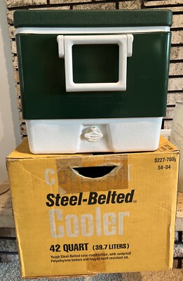 Coleman GREEN Steel-Belted 42 Quart Cooler 5227-700 in BOX Made