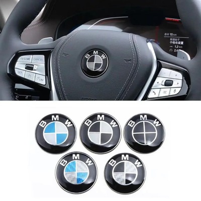 1Pc BMW 45mm Steering Wheel Badge Emblem Sticker Auto-Styling E36 E46 E53 E90 E6