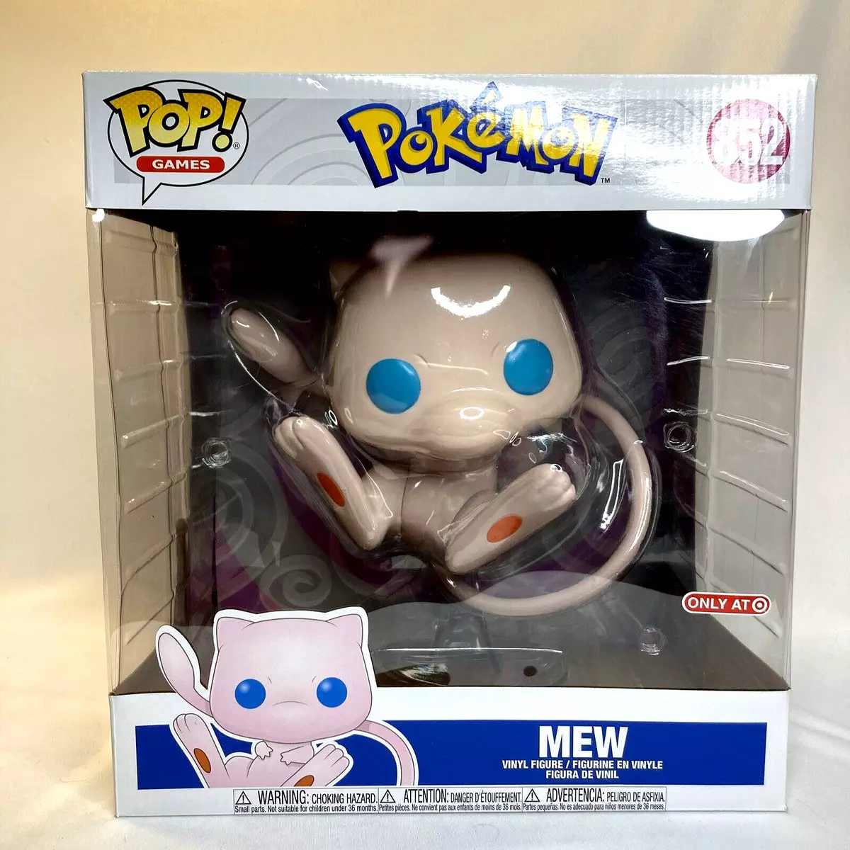 Funko Pop! Games Jumbo 10 inch Pokémon Mew #852 Target Exclusive NEW in BOX!