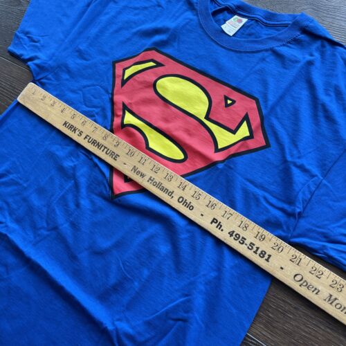 NEU Superman Logo T-Shirt; Größe Herren Erwachsene Large; DC Comics Tee; Klassiker - Bild 3 von 5
