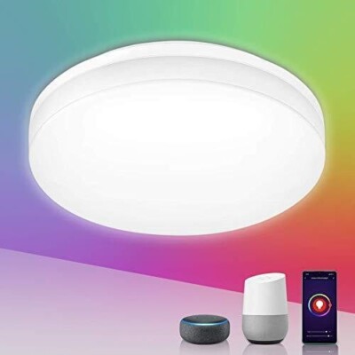Deckenleuchte Smart LED 15W 1250lm, Lepro App oder Sprachsteuerung, weiß und Farbe