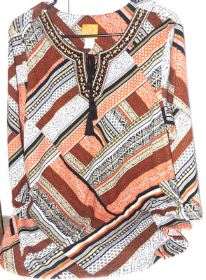 Ruby Rd  Size L Womans Blouse Multi Color