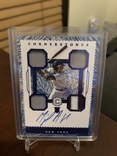 2018 Chronicles Cornerstones Materials Quartz /49 Miguel Andujar #4 Rookie Auto