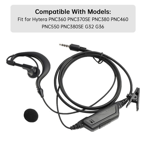 Hytera PNC380-T35 Earhook Headset For Hytera PNC360 PNC370SE PNC380 PNC460 G32