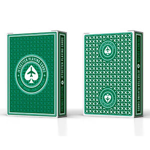 SYNCSPIKE Jetsetter Green Playing Cards & Clear Protective Playing Cards Case 