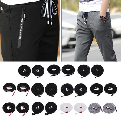 2x  4ft Drawstring Cord 130cm Lacing  Jackets Accessories Black