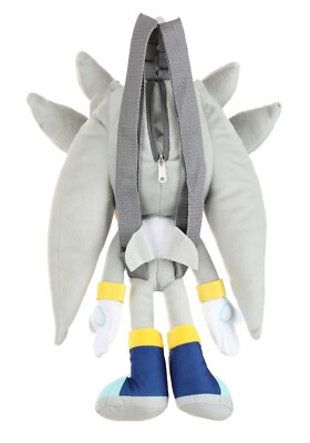 Sonic The Hedgehog Silver The Hedgehog Backpack Plushie 16 Inch
