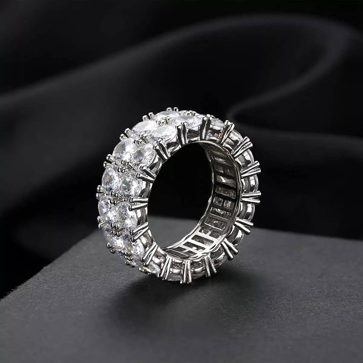 9 carat white deals gold mens wedding ring