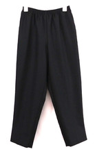 Alfred Dunner Pants Womens Size 10 Black Stretch Waist Straight Leg High Rise