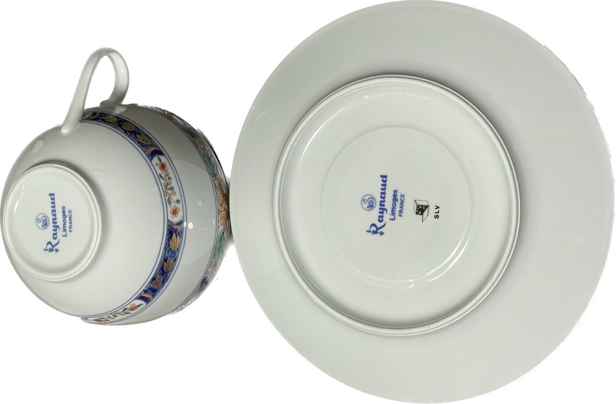 LIMOGES RAYNAUD KOUTANI CELADON CUP & SAUCER Set NEW | eBay