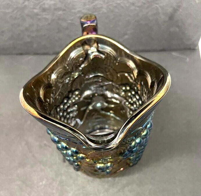 Vintage Imperial Glass Irredescent Purple Carnival Glass Water Pitcher