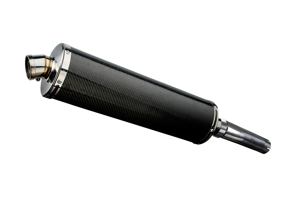 Kit silenciador escape carbono ovalado 18" Honda CBR600F Hurricane 1987-1990 Foto 3 de 4