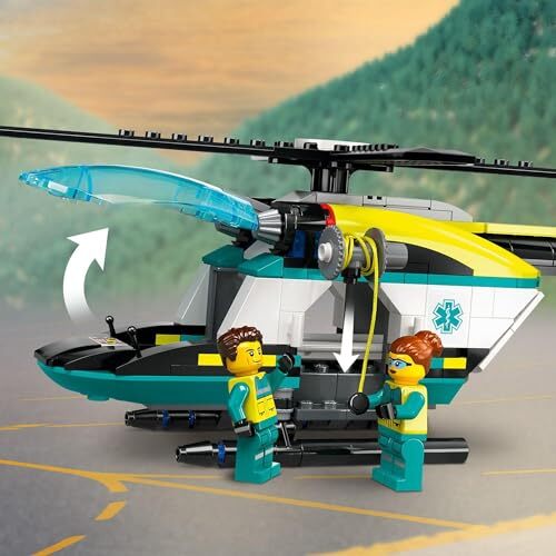 LEGO City Emergency Rescue Helicopter Toy Block Children 2024 New
