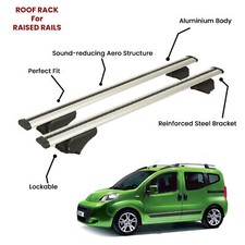 2 Pcs Silver Cross Bars For Fiat Fiorinoqubo Mvn 2008-