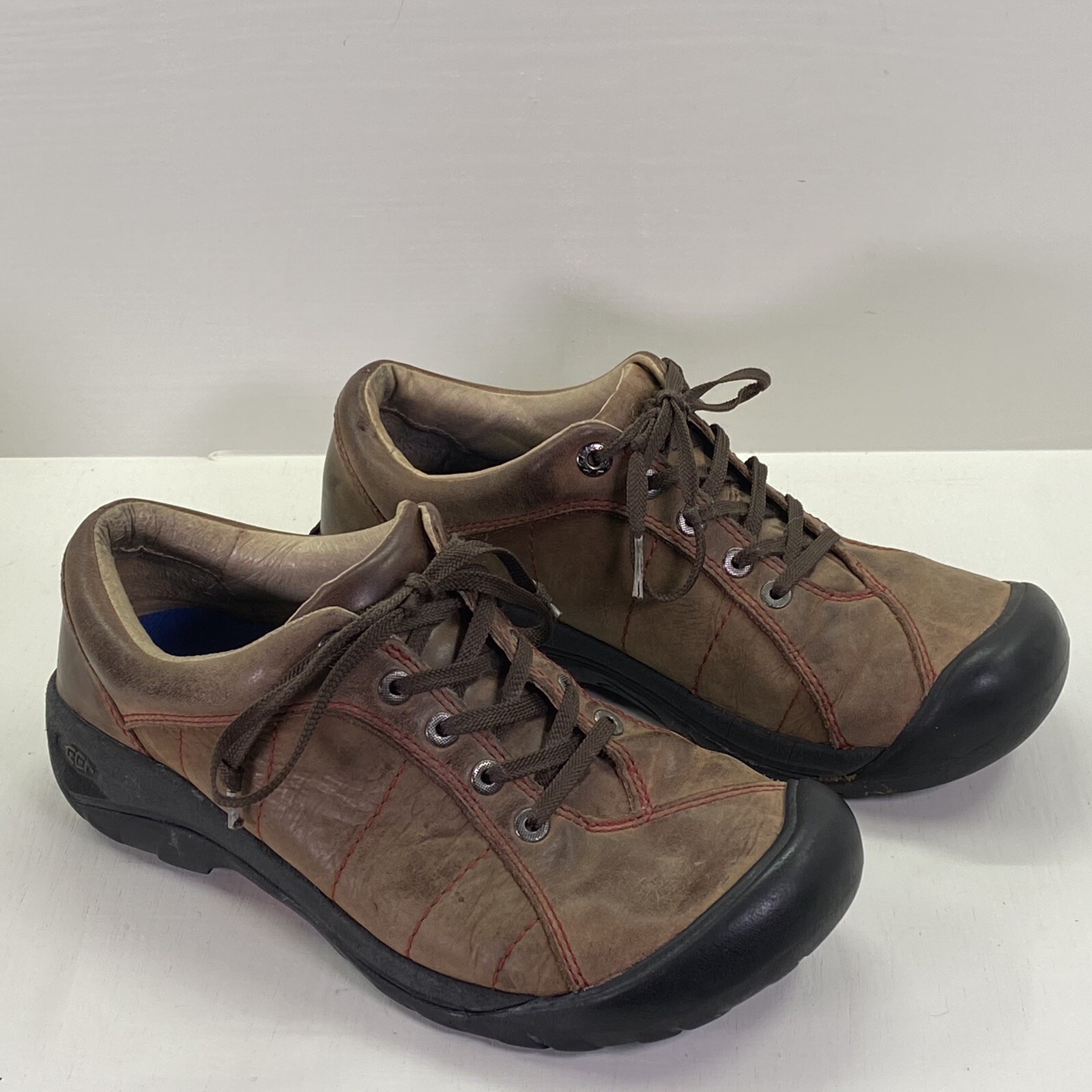 Scarpe da trekking Keen Presidio in pelle marrone donna 9 sneakers basse casual stringate