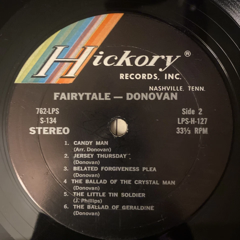 Donovan Fairy Tale Vinyl LP Orig Hickory Record G++ - Image 4 of 4