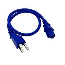 2 Ft Blue Power Cord for ALTEC LANSING LIGHTNING ALP-L2200PK BLUETOOTH SPEAKER