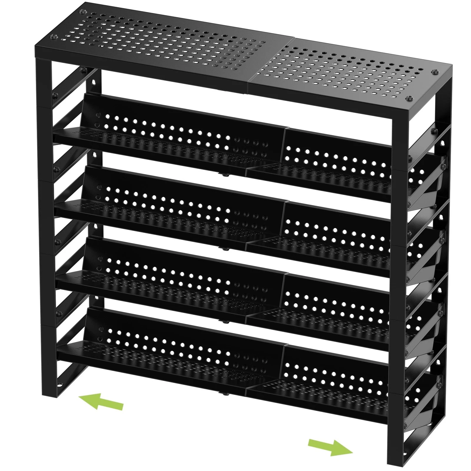 Expandable, Stackable, Adjustable Spice Rack kitchen Organizer,Metal Pantry S...