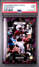 2024 PRIZM DRAFT PICKS #160 JAHEIM BELL PURPLE ICE PSA MINT 9