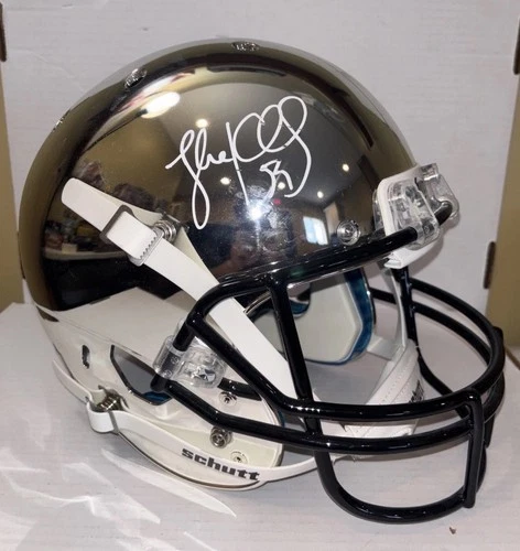 Luke Kuechly Signed Full Size Custom Chrome Helmet Replica JSA Authenticated