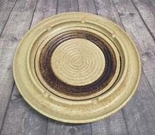 Vintage 10" Pottery Craft Ashtray Ceramic Art Cigar Tobacco Man Cave Decor