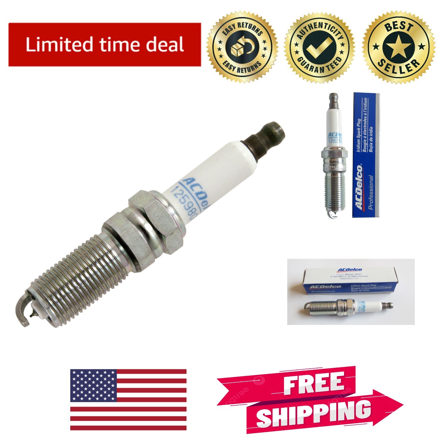 Pack of 1  Iridium Spark Plug - Enhanced Acceleration for Your Vehicle