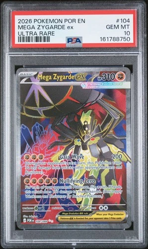 2026 POKEMON POR EN-PERFECT ORDER ULTRA RARE #104 MEGA ZYGARDE EX PSA 10
