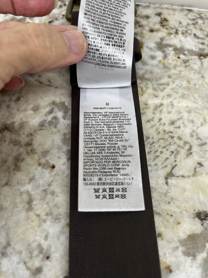 NUEVO VANS Off The Wall Cinturón Marrón Talla 32 Foto 4 de 4