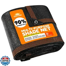 EASTARP 90% Shading Rate 8'x10' Black Shade Cloth,UV Resistant Du