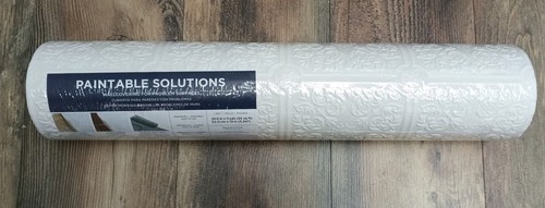 Vtg Roll Designer Paintable Textured Wallpaper 56sq ft Tin Ceiling Tiles-98897