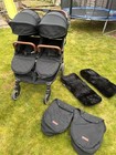 Ickle Bubba Venus Prime Double Stroller Black Tan