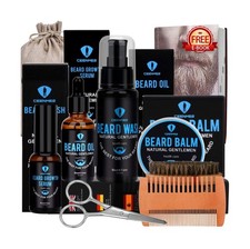 Beard Grooming Kit,Beard Kit with Beard Oil,Beard Growth Serum,Beard Wash, Be...