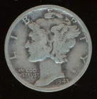 1943 D MERCURY DIME Denver KM# 140 0.900 Silver 0.0665 oz. ASW As Shown