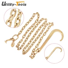 High-end G70 5/16 X 10FT J Hook Tow Dolly Axle Wrecker Tie Down Sling Shackle