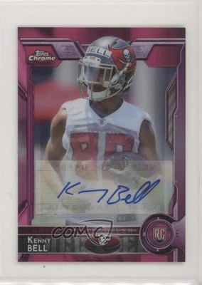 2015 Chrome Mini Rookies BCA Pink Refractor 24/50 Kenny Bell Rookie Auto RC k0w