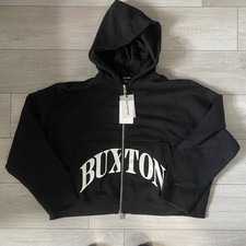 Cole Buxton Mens Black Cropped Zip Up Hoodie - Size Large BNWT