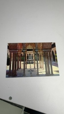 Granada Alhambra Courtyard Lions Vintage Postcard Spain
