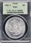 1882-O PCGS MS63 OGH MORGAN SILVER DOLLAR OLD GREEN HOLDER