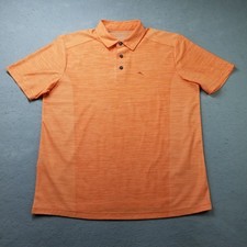 Tommy Bahama Polo Shirt Mens Size M Orange IslandZone Marlin Fish Logo