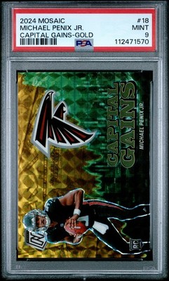 2024 PANINI MOSAIC CAPITAL GAINS GOLD #18 MICHAEL PENIX JR. 9/10 PSA 9