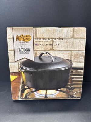 Lodge Cast Iron Dutch Oven 5 Quart Cracker Barrel