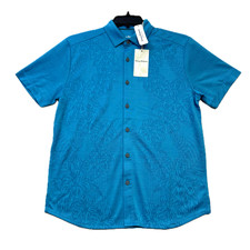 Tommy Bahama Mens IslandZone Polo Shirt Blue Heather Short Sleeve Small NWT New