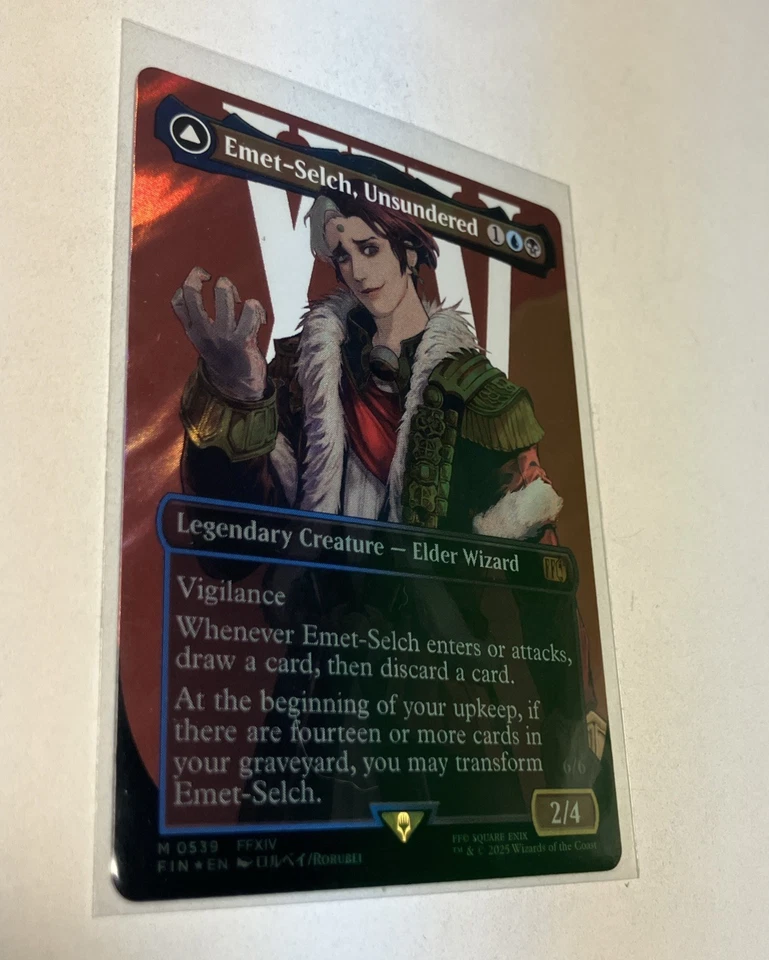 Emet-Selch Unsundered 539 SURGE FOIL Borderless Final Fantasy MTG Card NM - Image 3 of 4